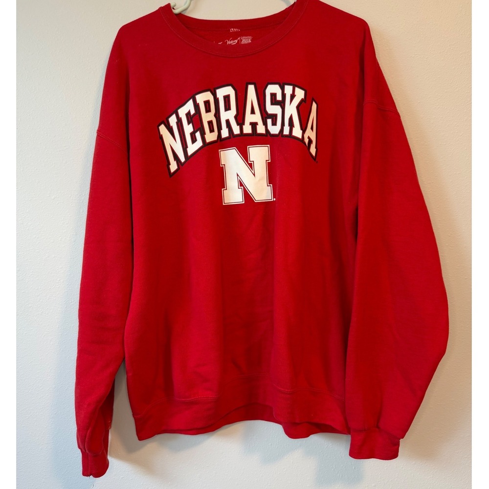 The Victory Nebraska Huskers Crewneck Sweatshirt Red Mens XL NCAA Football